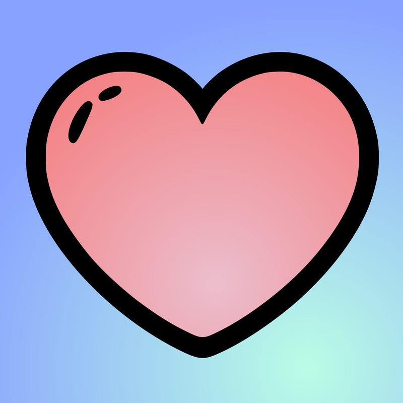 a blank heart
