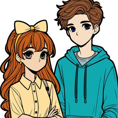 teen girl and teen boy