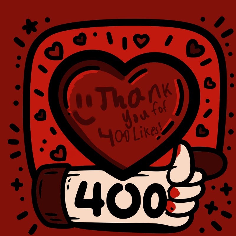 400 likes in heart