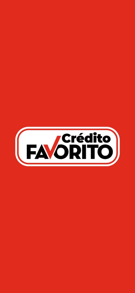 Crédito Favorito - Credito Favorito mobile app logo and splash screen on red background