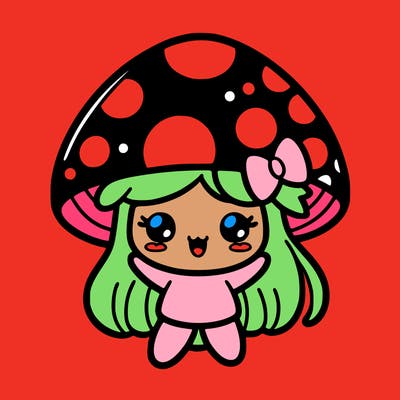 kawaii mushroom girl