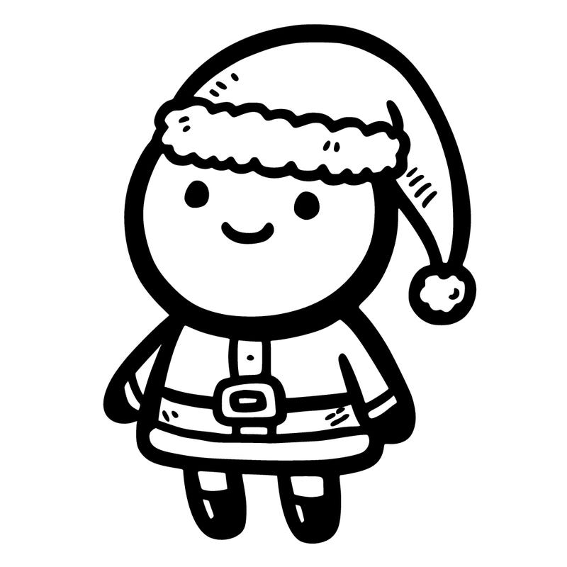 drawing of a christmas person