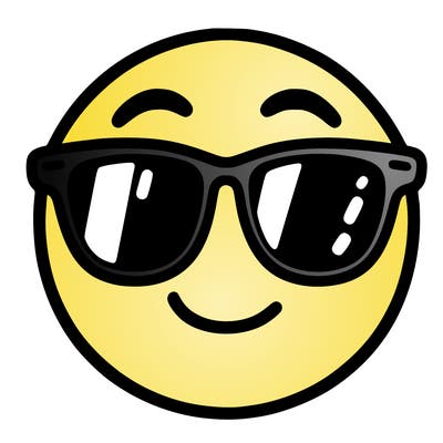 emoji with sunglasses