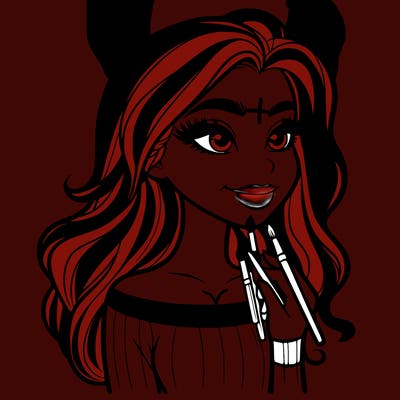 a teenage girl with a lot of makeup