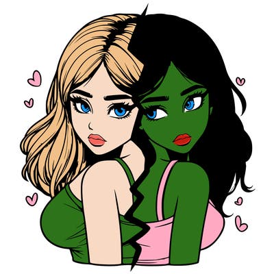 realistic girl split