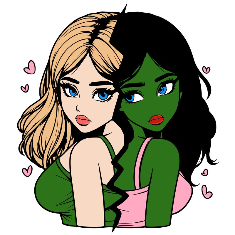 realistic girl split