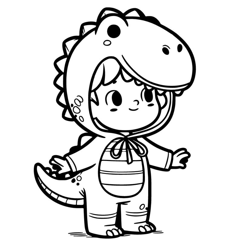 boy in dinosaur costume