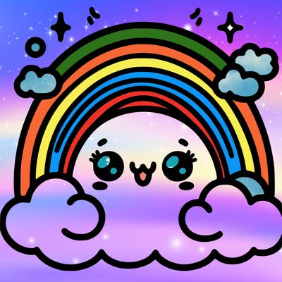 kawaii arcoiris