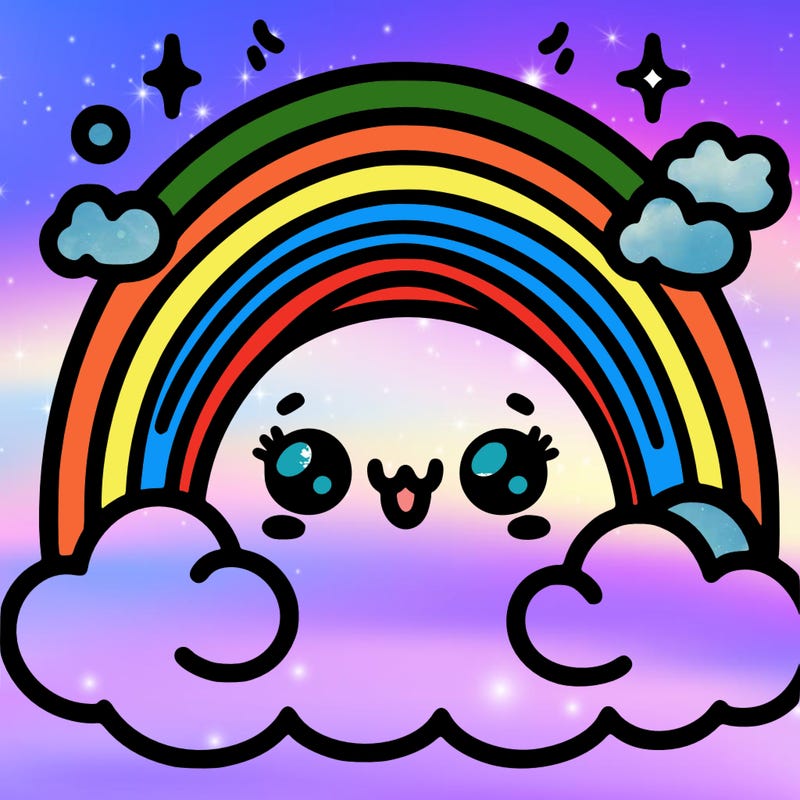 kawaii arcoiris