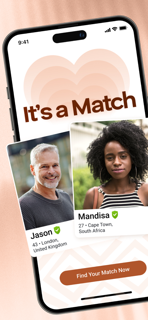 AfroIntroductions: Afro Dating - AfroIntroductions 데이트 앱의 성공적인 매치 화면