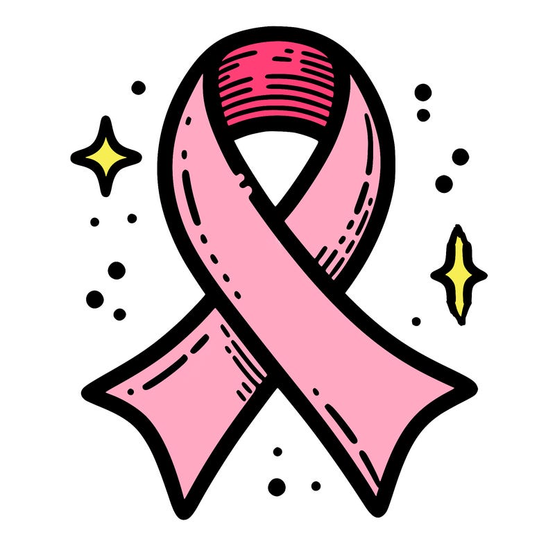 ribbon symbol of national breast cancer awareness month
