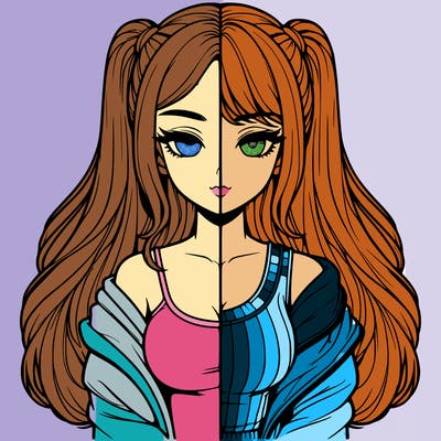 realistic girl split