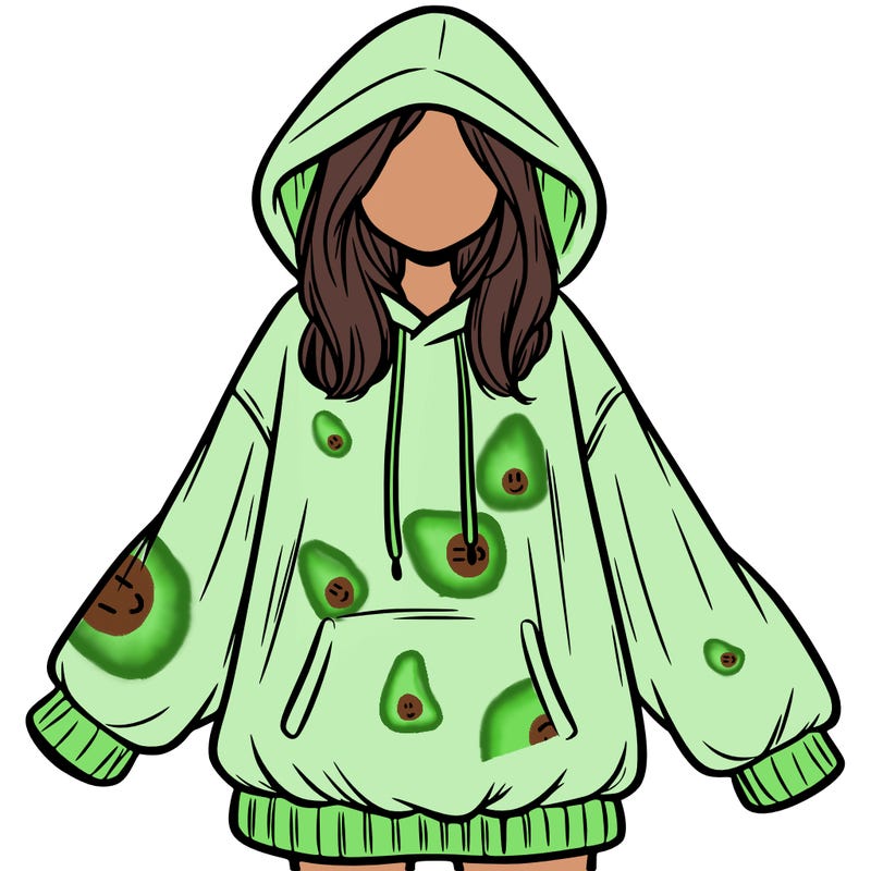 girl in oversized hoodie