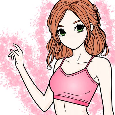 girl in crop top