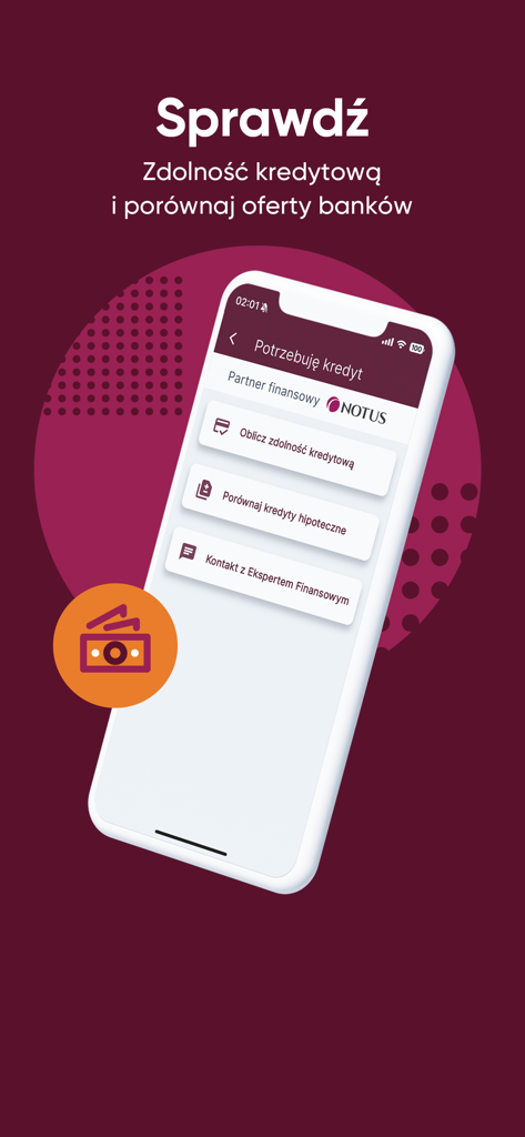 Écran de l'application NoTu pour le calcul de la solvabilité hypothécaire et la consultation d'experts financiers