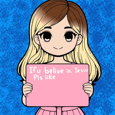 1 realistic girl holding sign