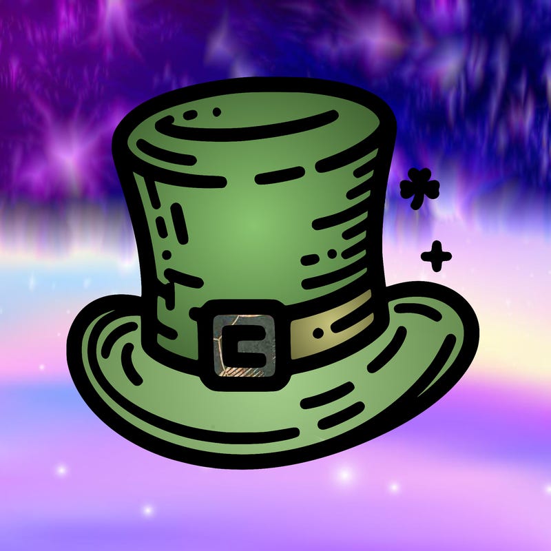 st patrick hat with thin lines