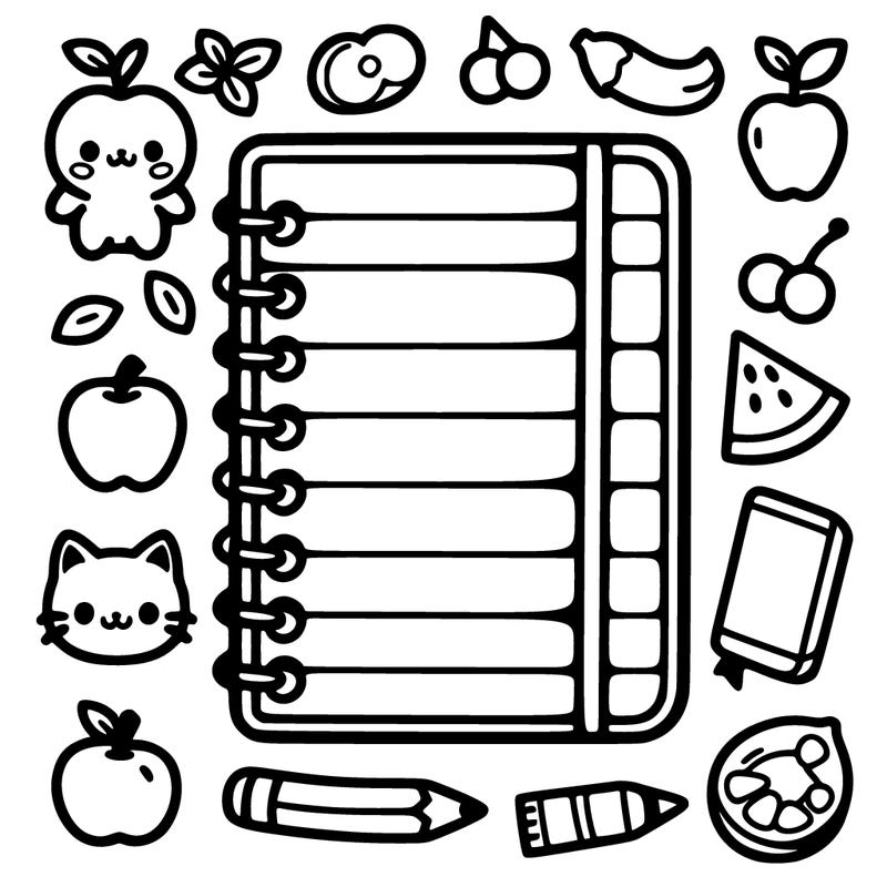 a picture of a notebook, but divided into four parts