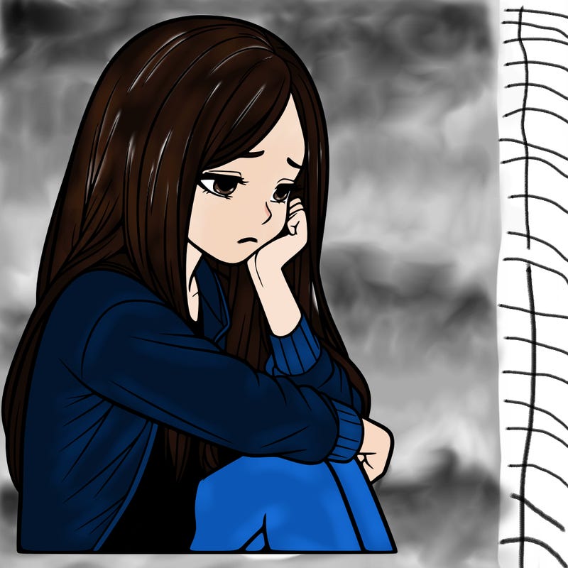 a realistic girl with depression