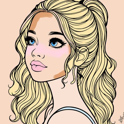 beautiful realistic girl