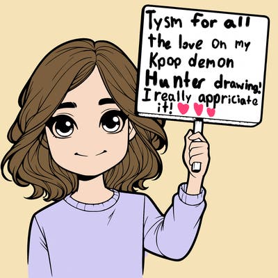 realistic girl holding up a sign