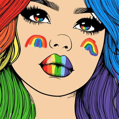 really realistic girl with lips