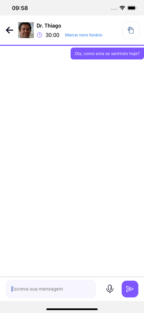 Doctor Link - Secure messaging interface in the Doctor Link app showing a chat conversation with a physician