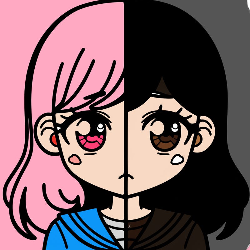 a split of a girl