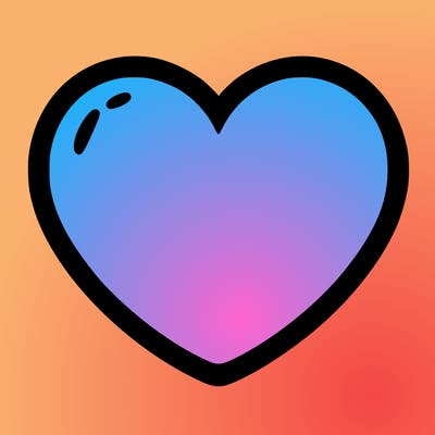 a blank heart