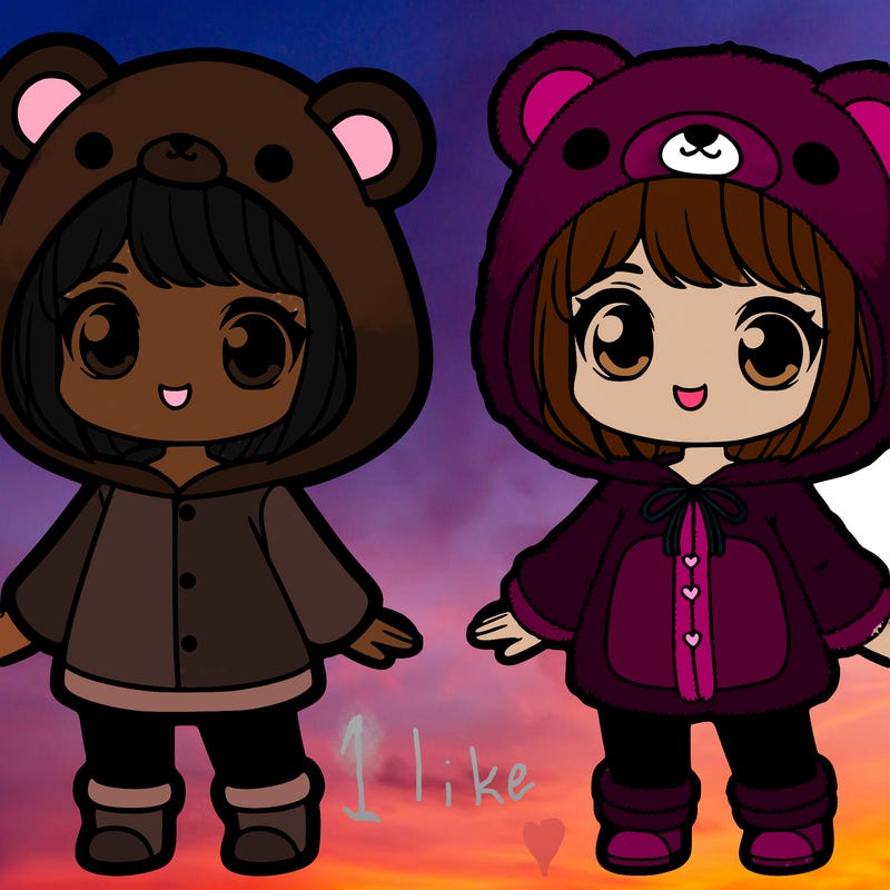 girl with bear costume