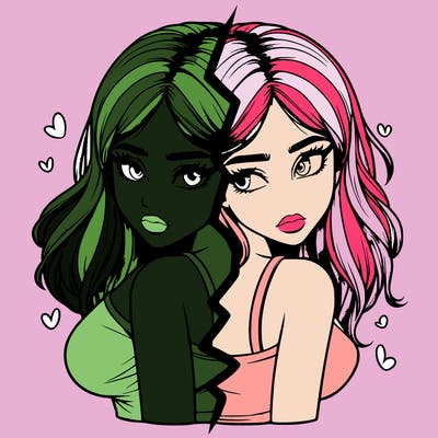 realistic girl split