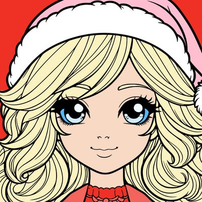 realistic christmas girl