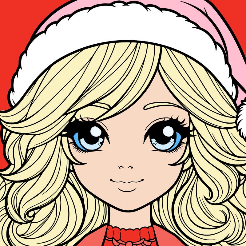realistic christmas girl