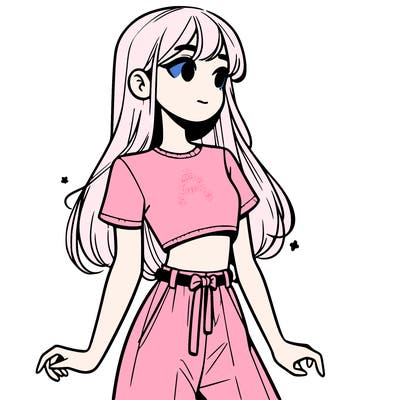 girl in a cute crop top