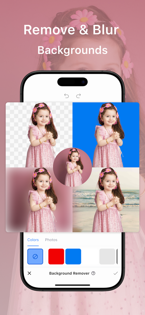 Unblur Image - AI Enhancer - 다양한 색상 및 장면 옵션으로 사진 배경을 제거하고 흐리게 처리하는 AI 도구