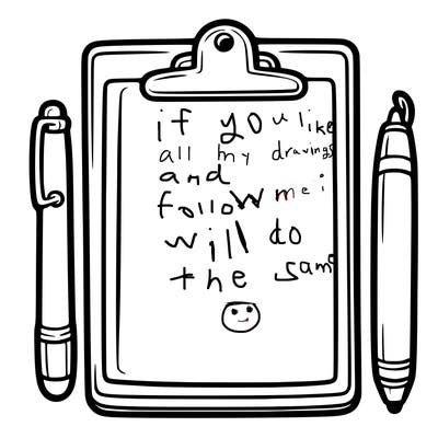 blank clip board with pen