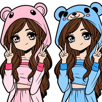 teen girl in animal costume