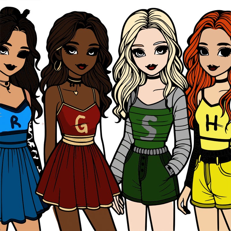 four realistic girsl