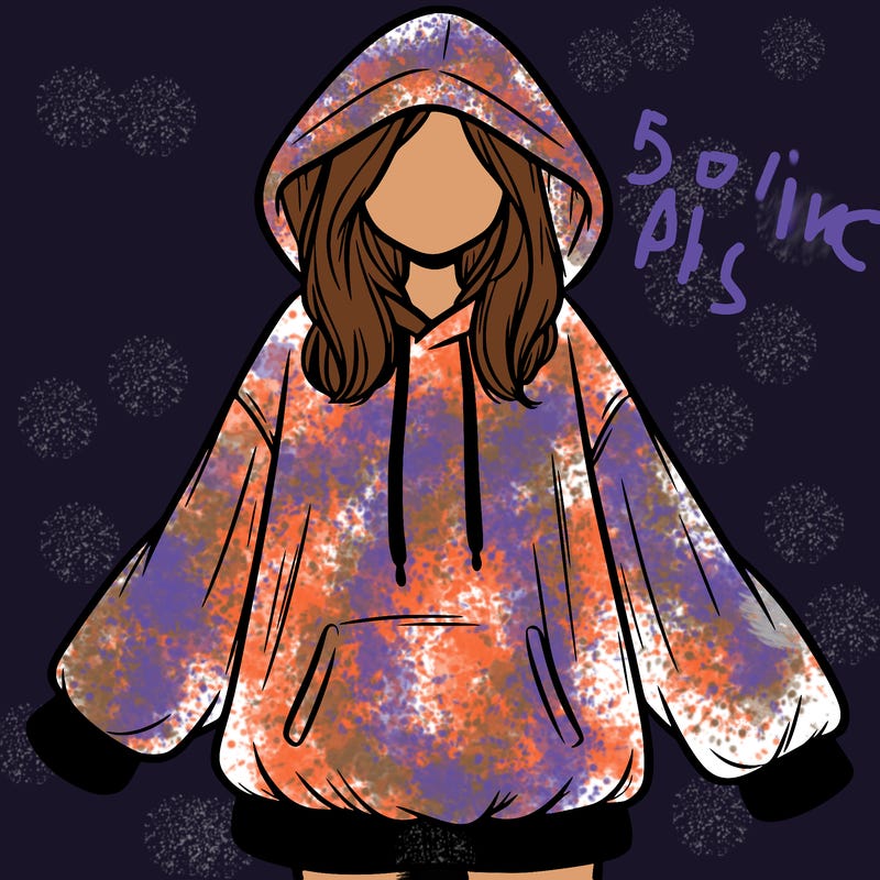 girl in oversized hoodie