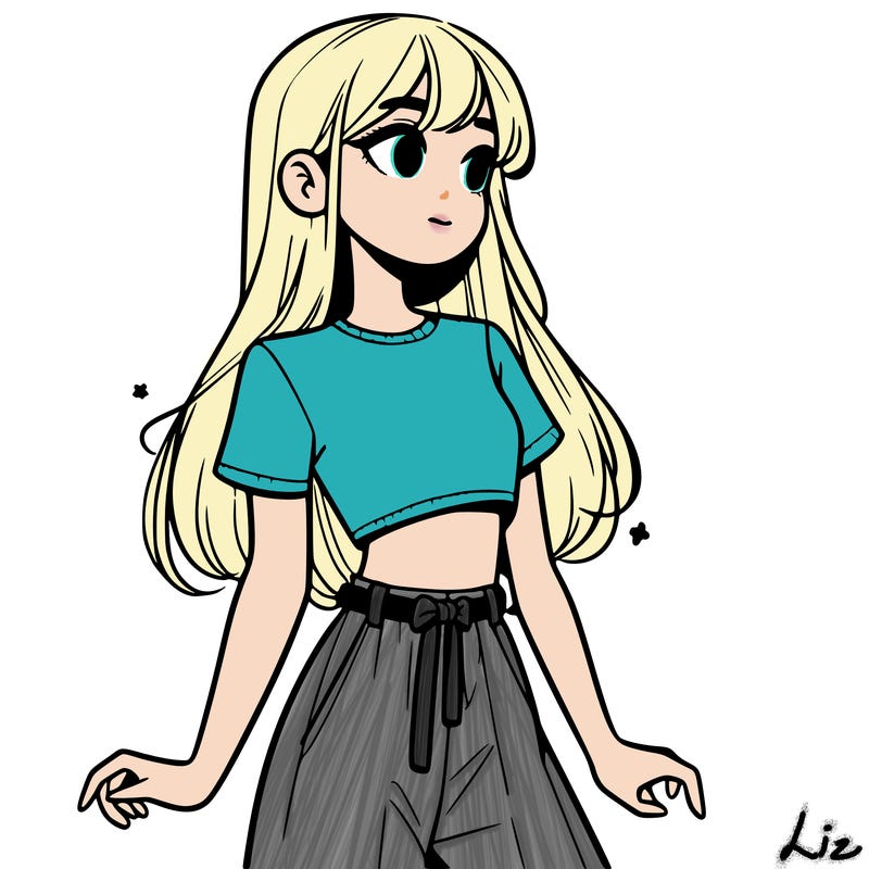 girl in a cute crop top