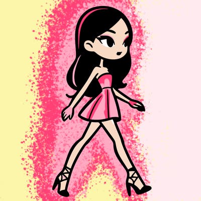 super model on runway