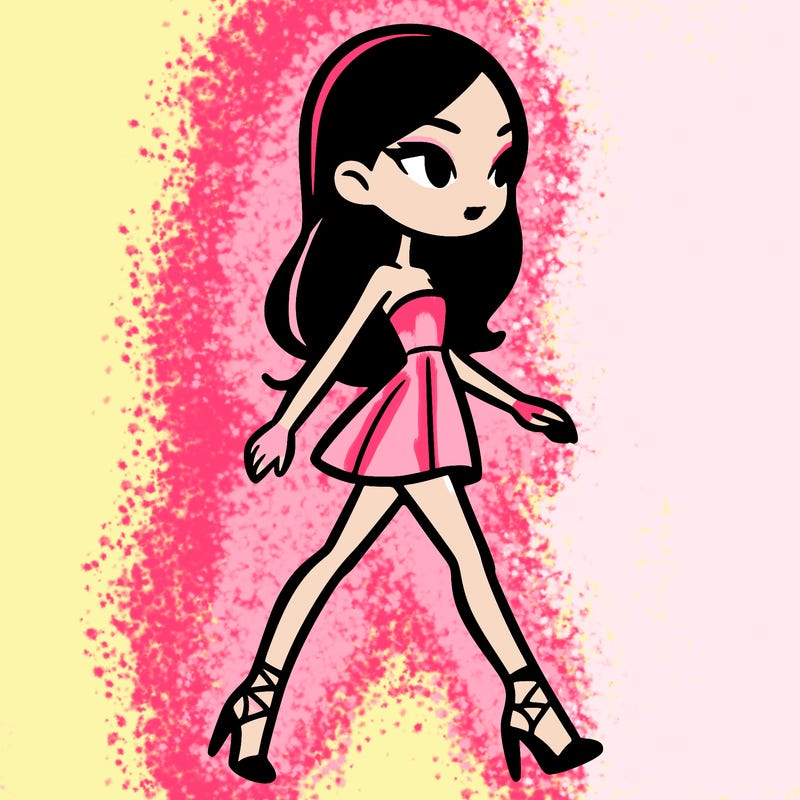 super model on runway