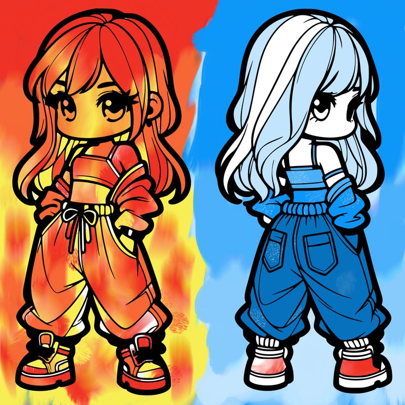 girl in crop top and baggy pants