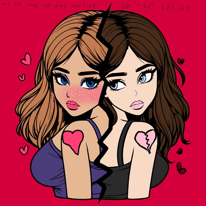 realistic girl split