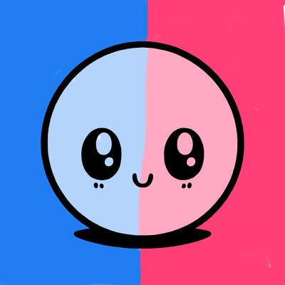 a blank, round circle