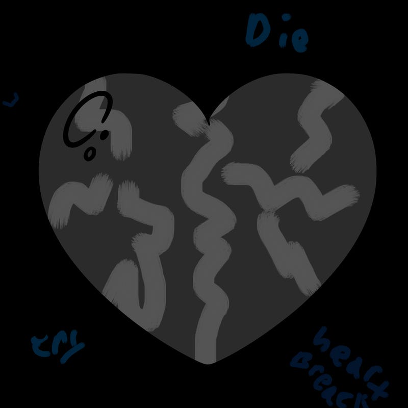 a blank heart