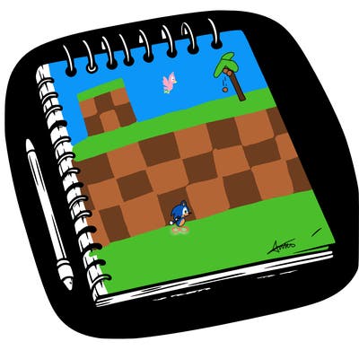 a blank sketch pad