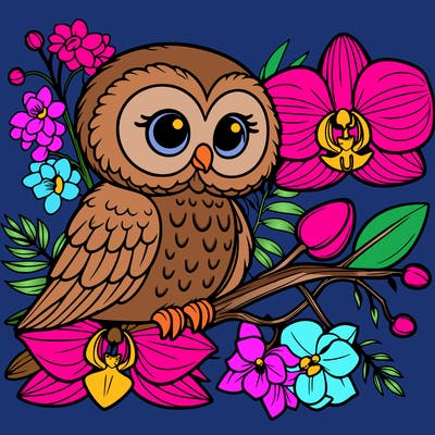 orchid and owl