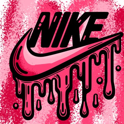 dripping nike logo