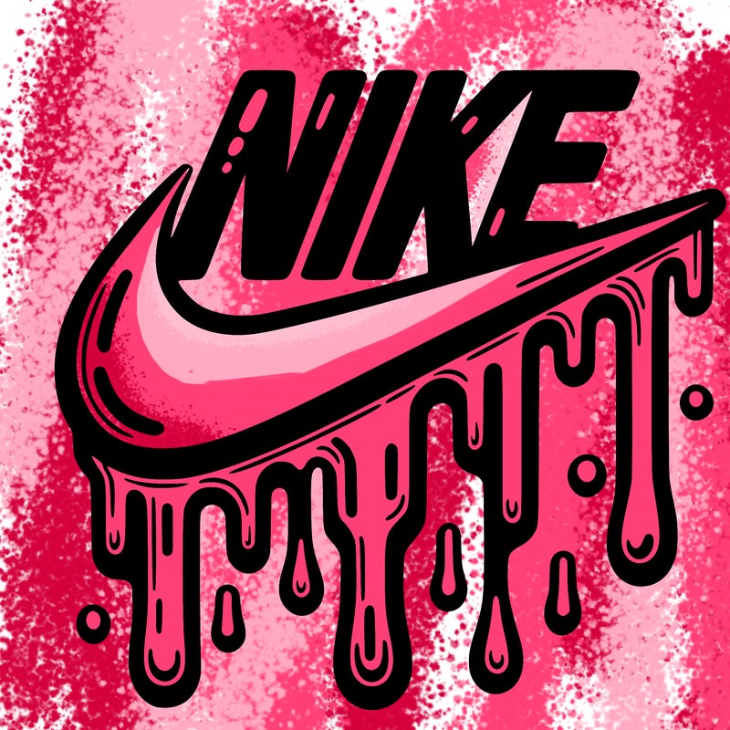 dripping nike logo